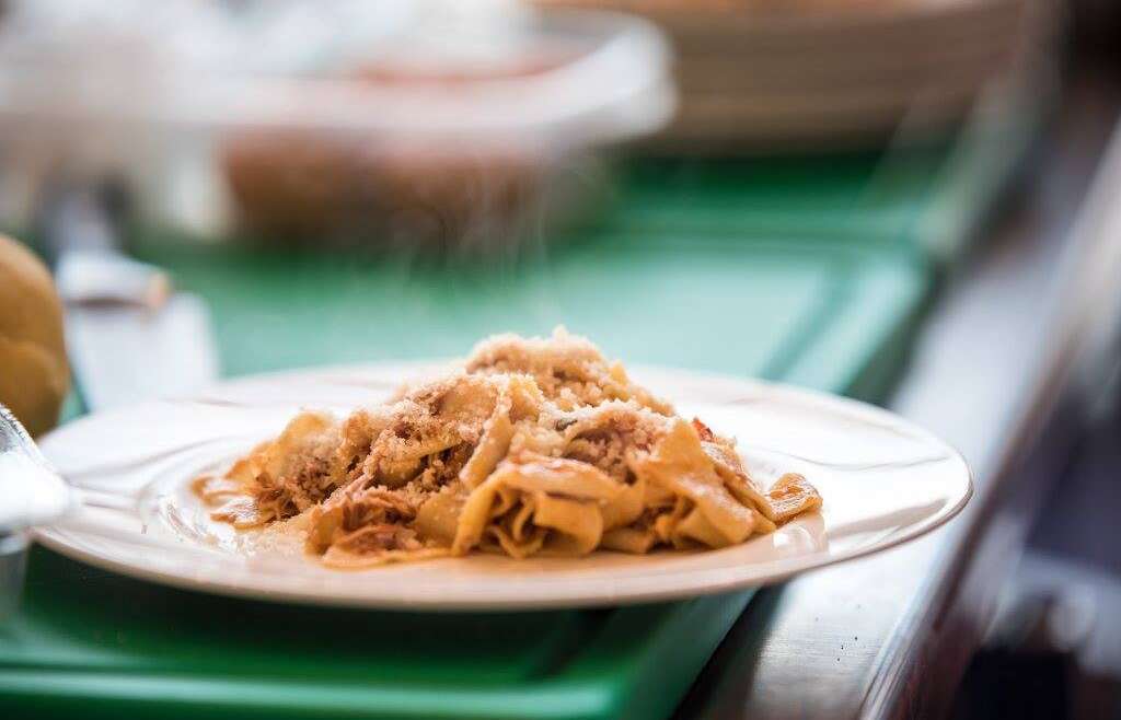 Pappardelle with Tuscan rabbit sauce