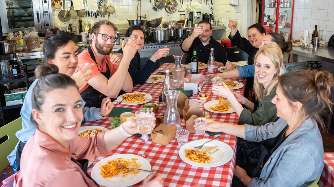 Lunch cooking workshop with own group