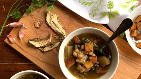 Zimin (Ligurian chickpea and chard soup)