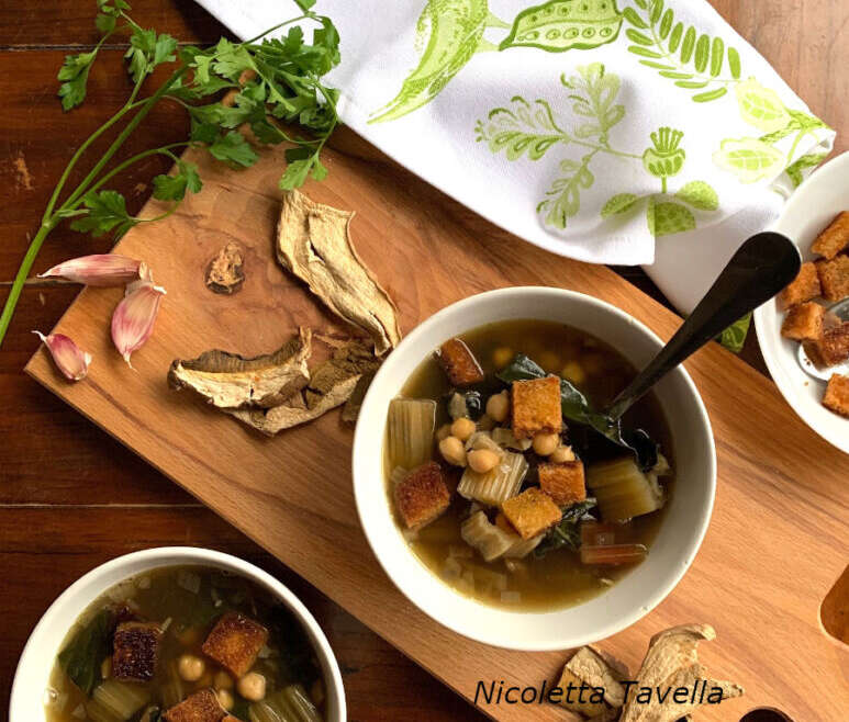 Zimin (Ligurian chickpea and chard soup)